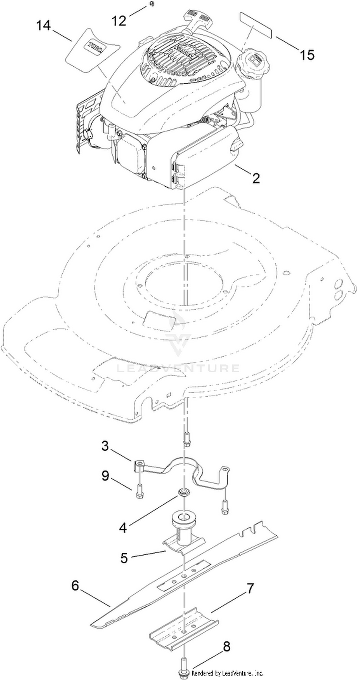 Engine and Blade Assembly