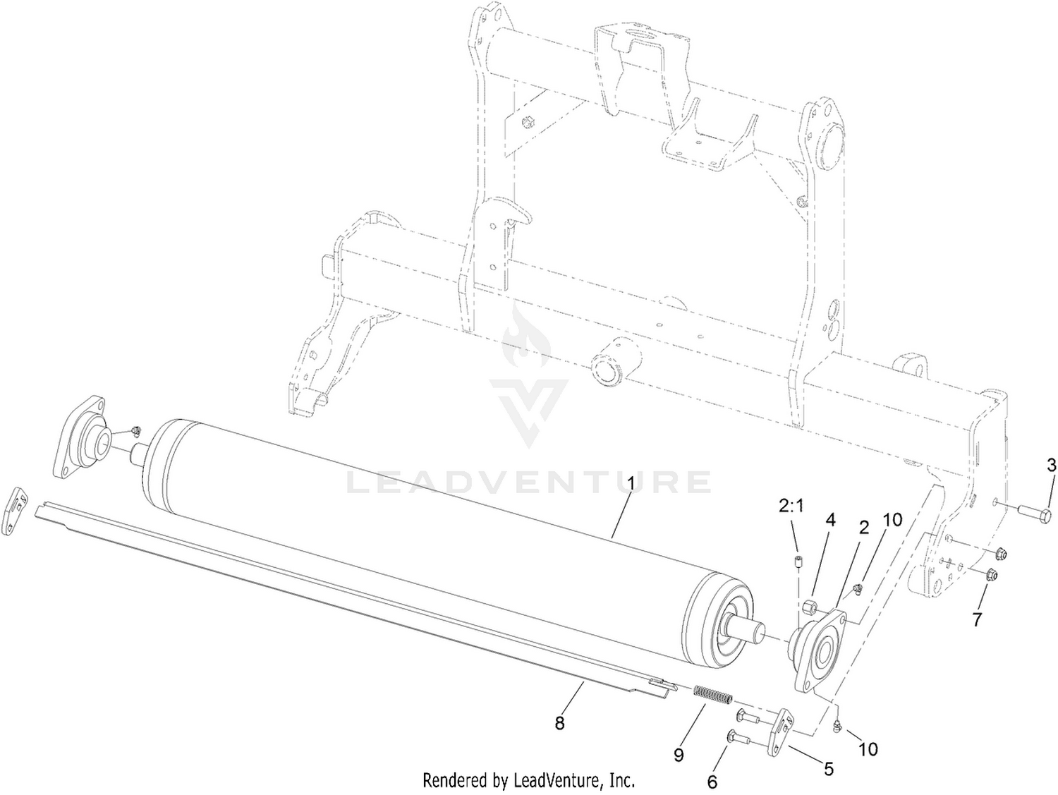 Right Hand Roller and Scraper Assembly
