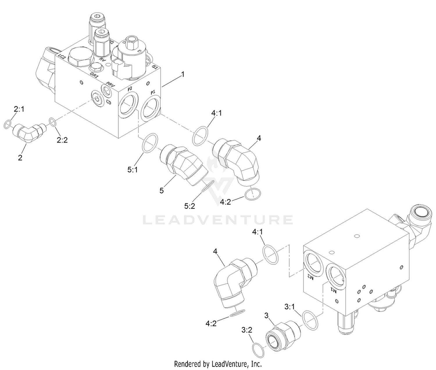 RH Cutting Deck Drive Valve Assembly