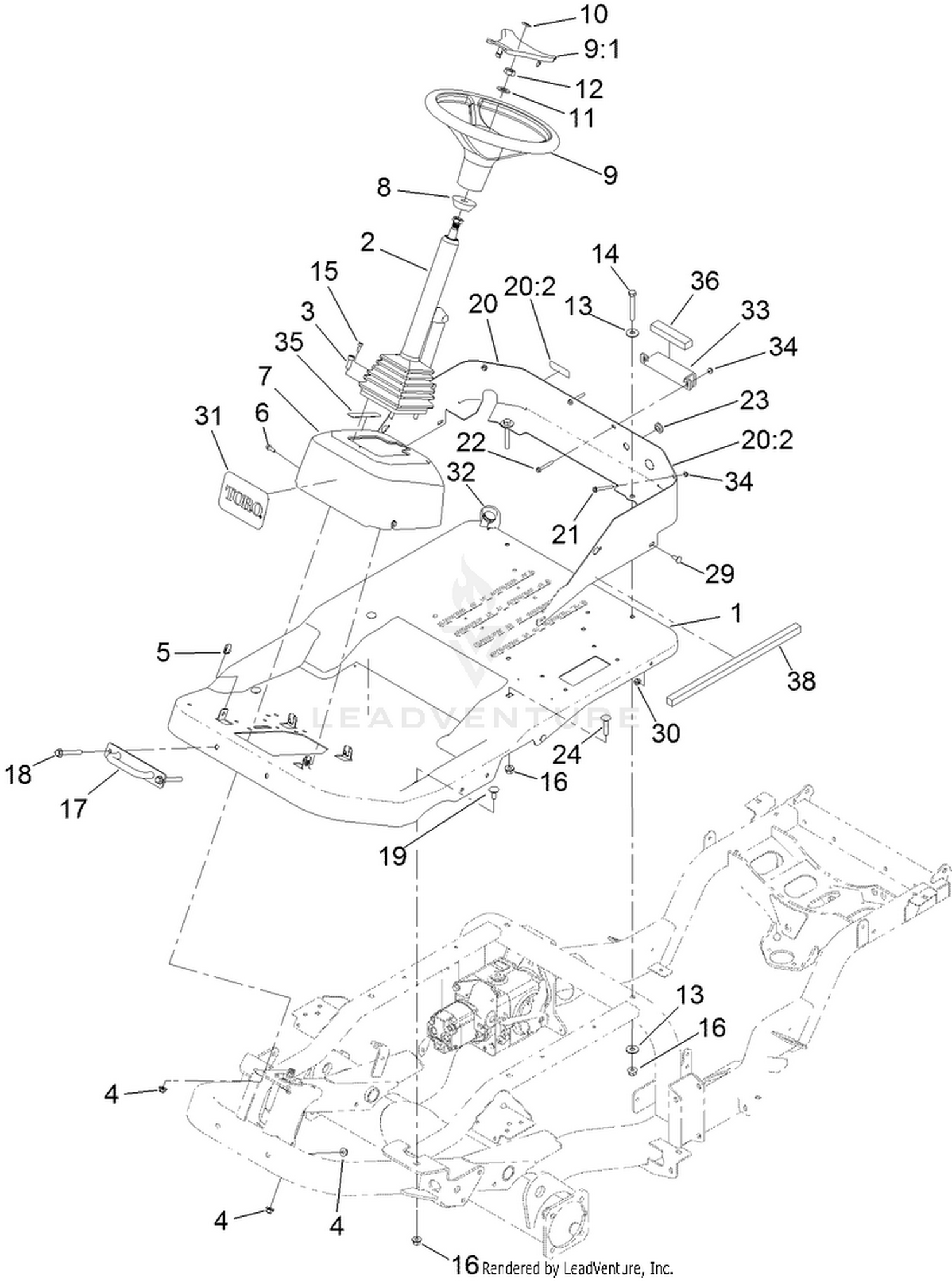 Platform, Steering and Console Assembly