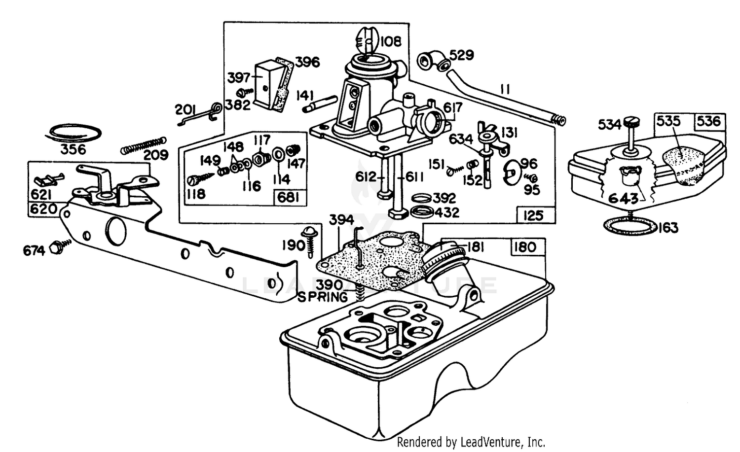 Briggs  Stratton Carburetor Assembly Model 92908-1842-04 For 21" Self Propelled Model 16390