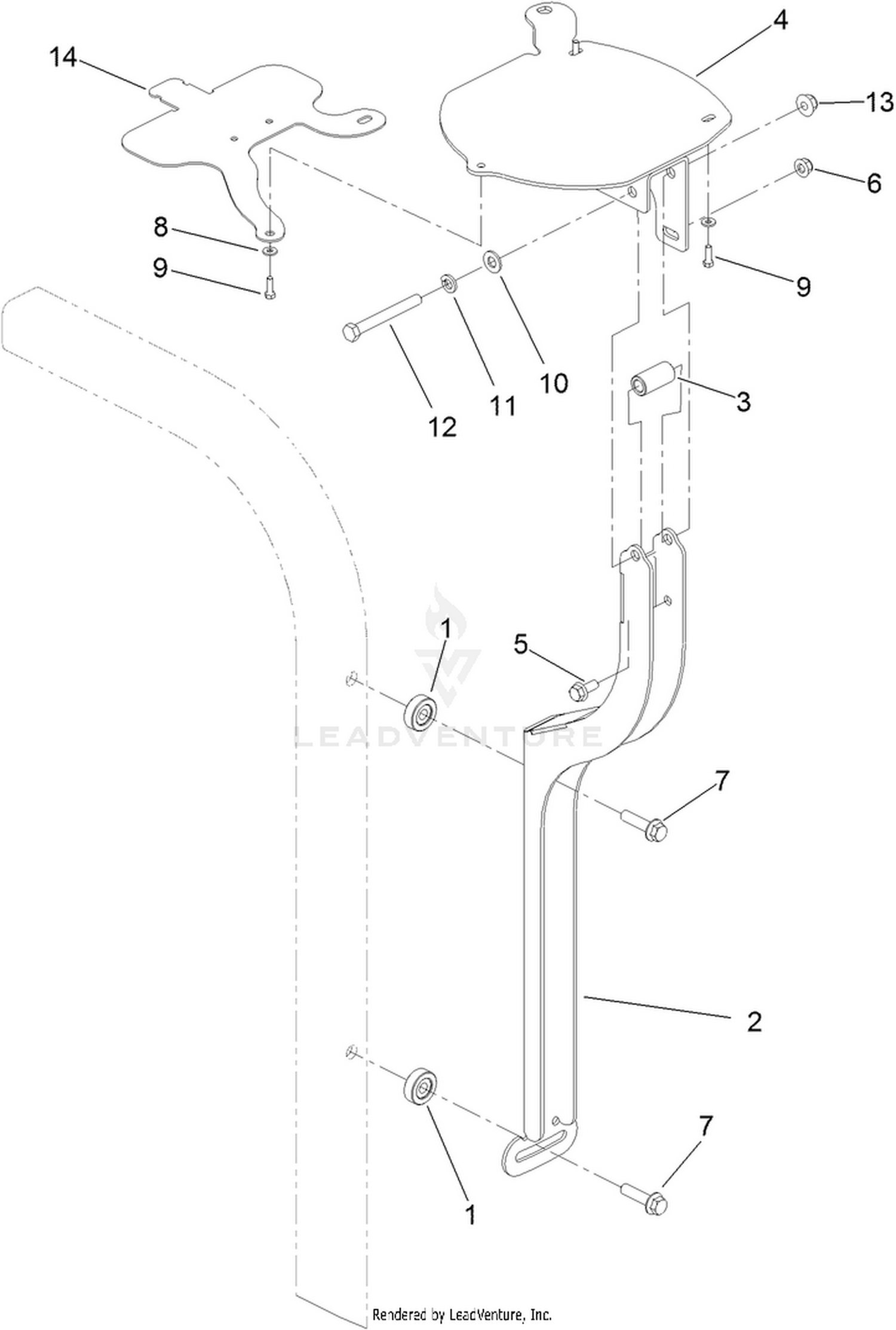 Receiver Mount and Antenna Bracket Assembly