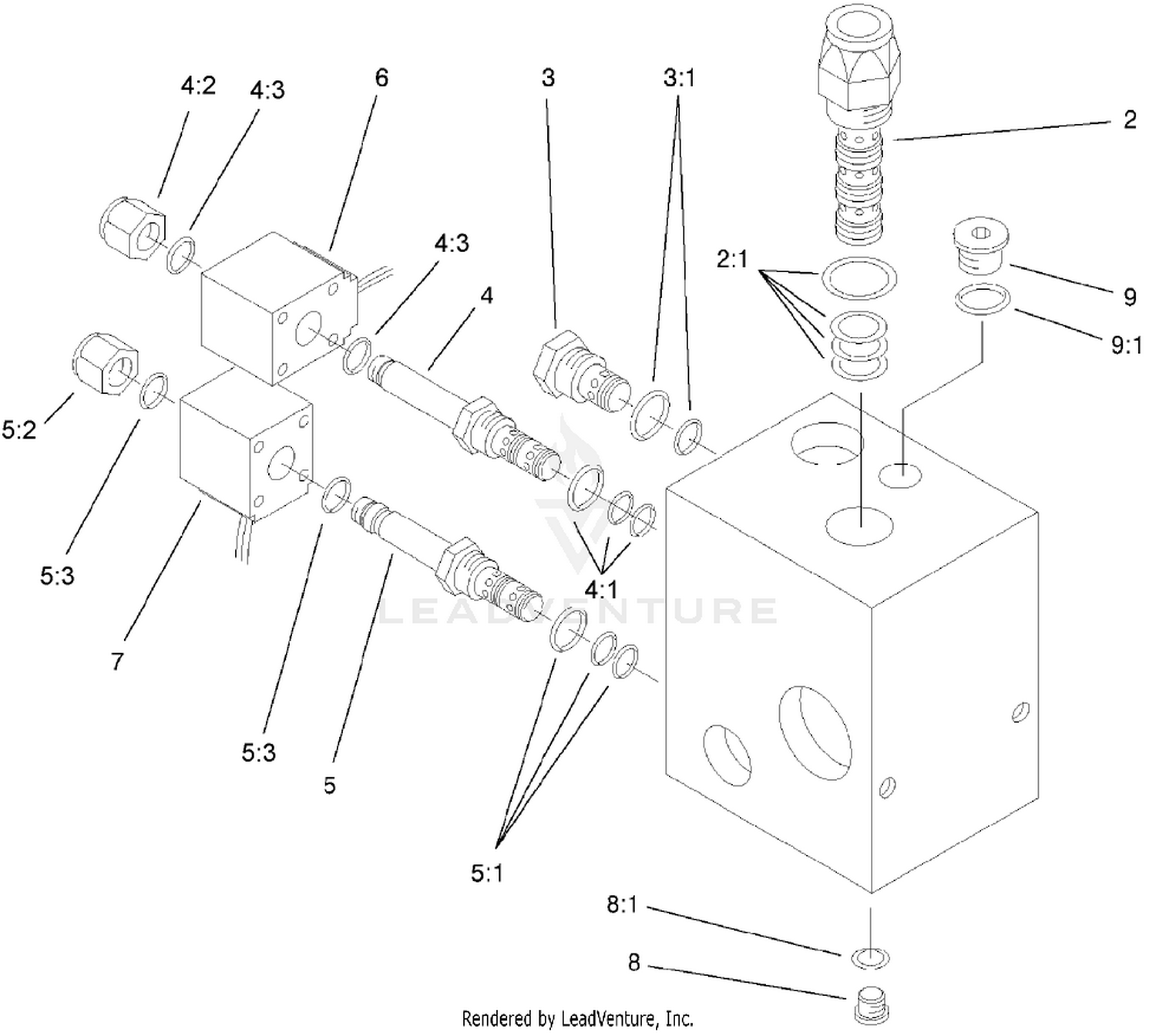4 Wheel Drive Control Block Assembly No. 100-3921