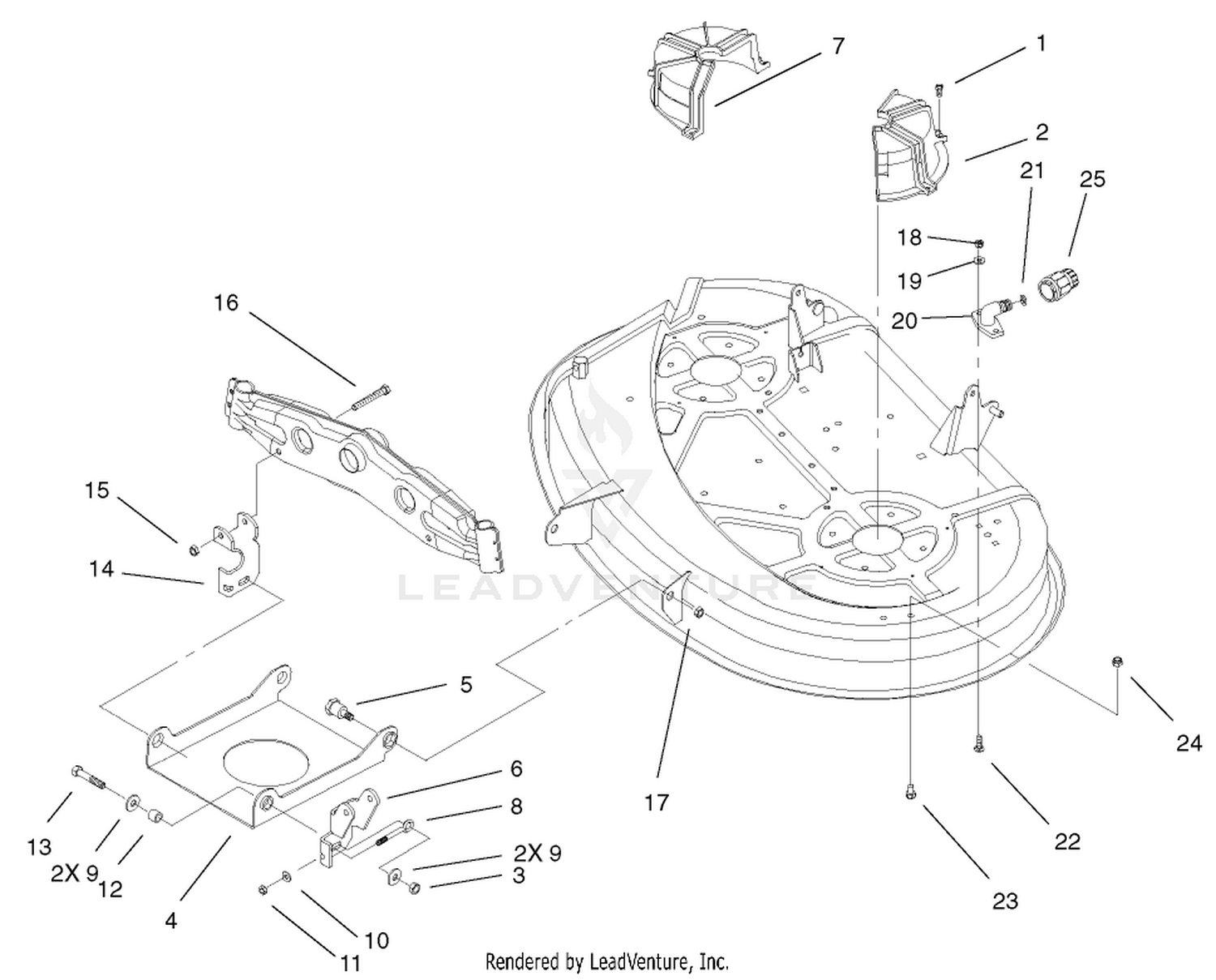 38" Deck Engagement Assembly