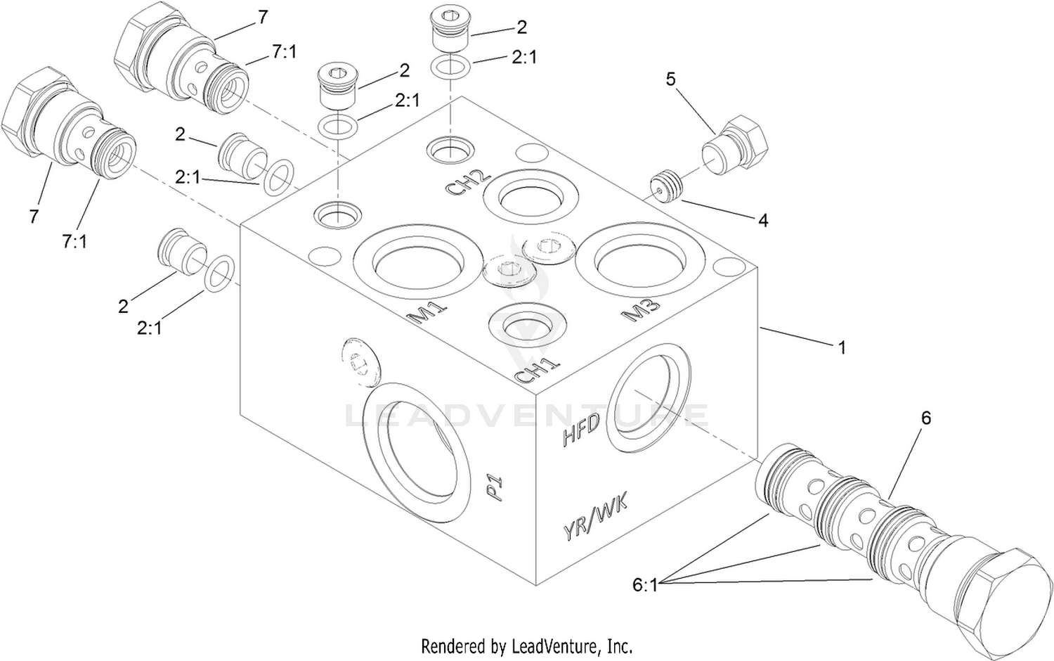 Flow Divider Manifold Assembly No. 121-1550