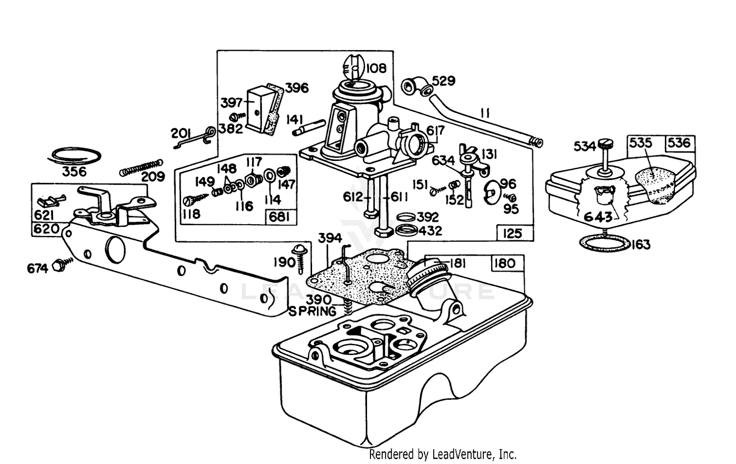 Briggs  Stratton Carburetor Assembly Model 92908-1931-02 For 21" Hand Propelled Model 16310