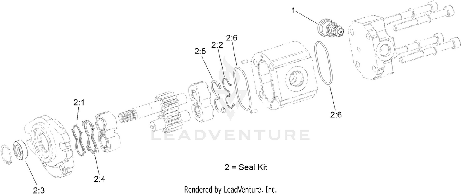 Hydraulic Gear Pump Assembly No. 115-0375