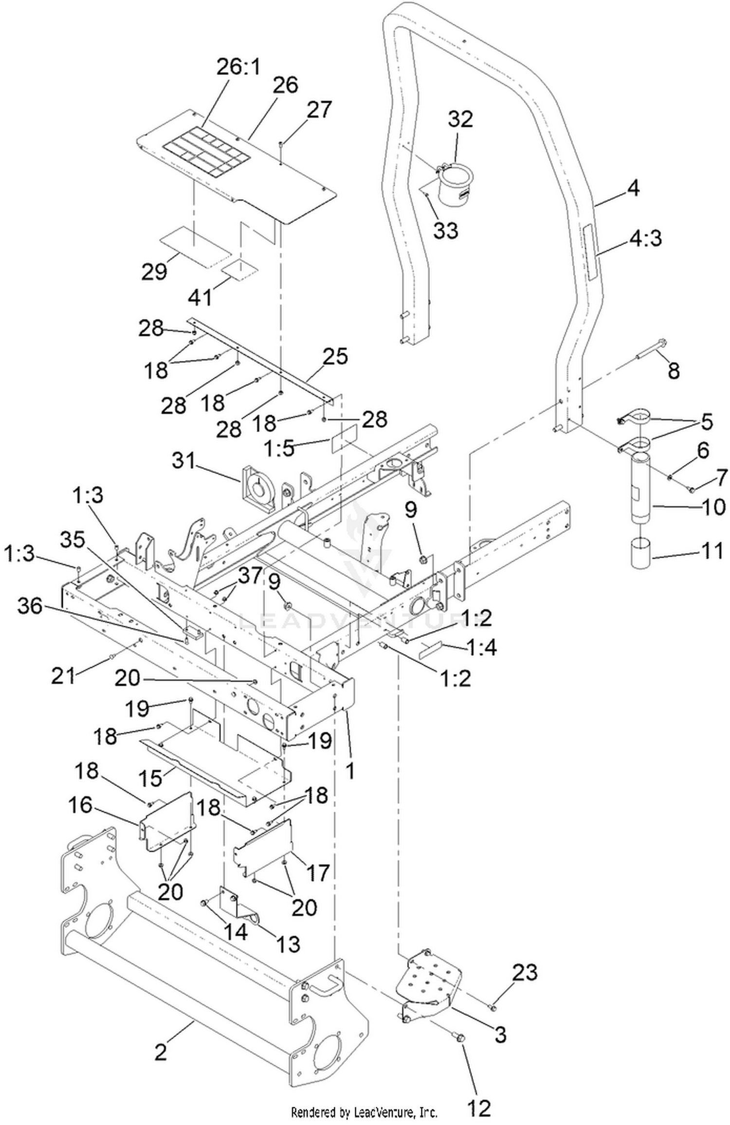 Frame and Roll-Over Protection System Assembly