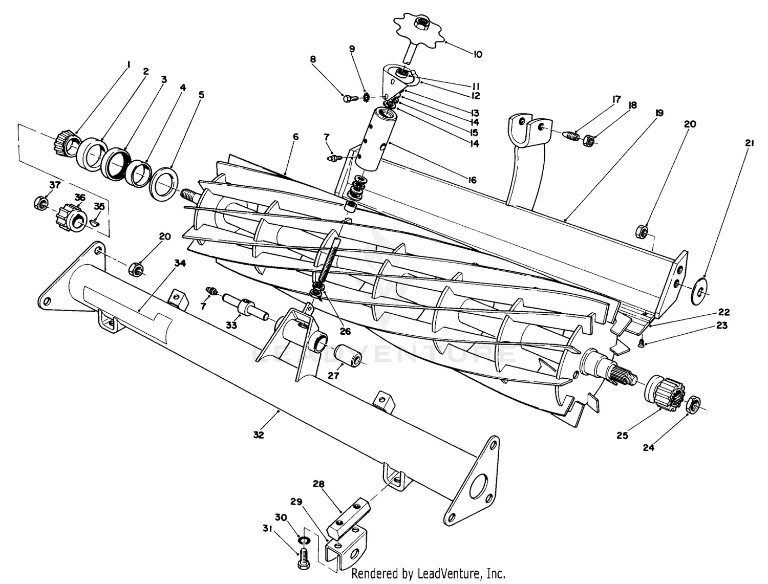 Reel  Bed Bar Assembly