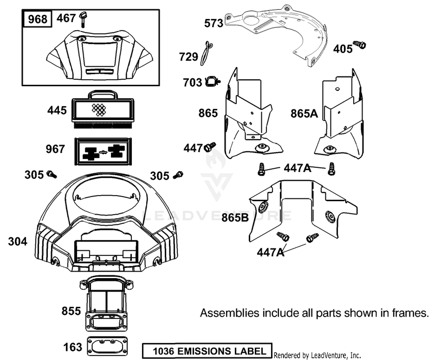 Blower Housing Assembly  Briggs and Stratton 406777-0157-E1