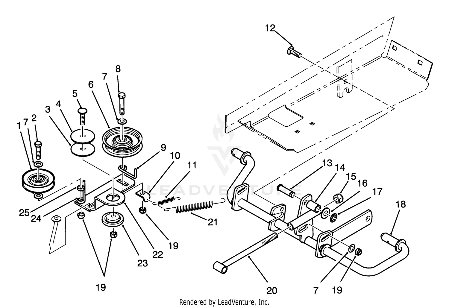 Idler And Pedal Shaft Assembly