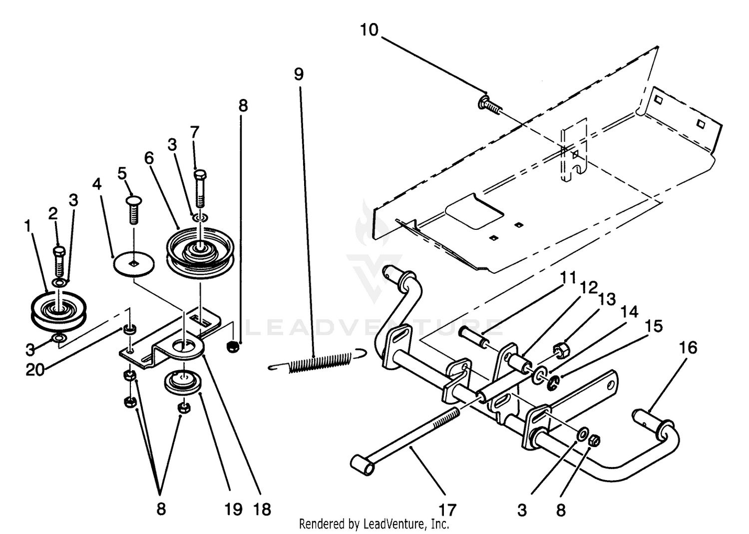 Idler And Pedal Shaft Assembly