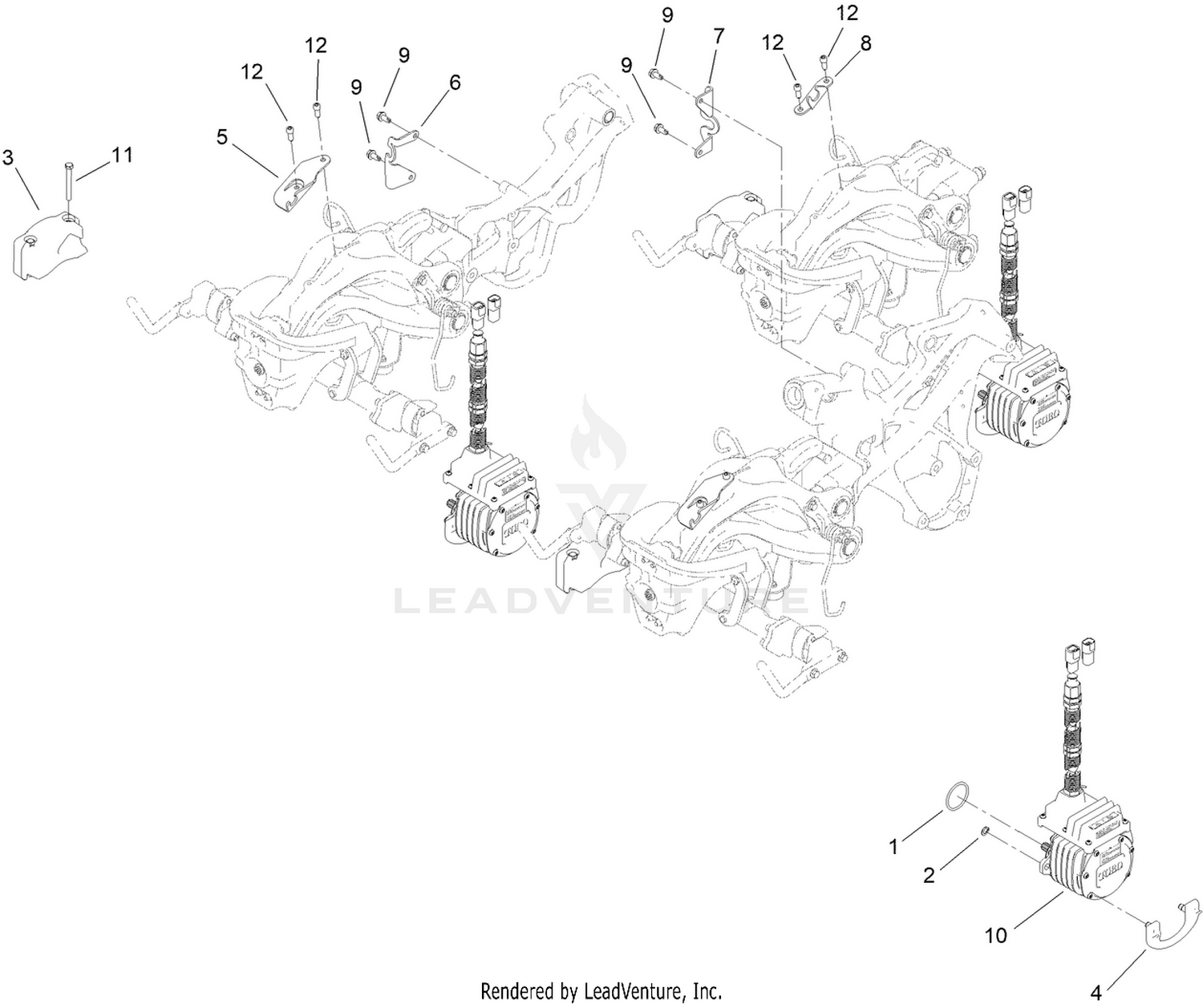 Electric Motor and Bracket Assembly