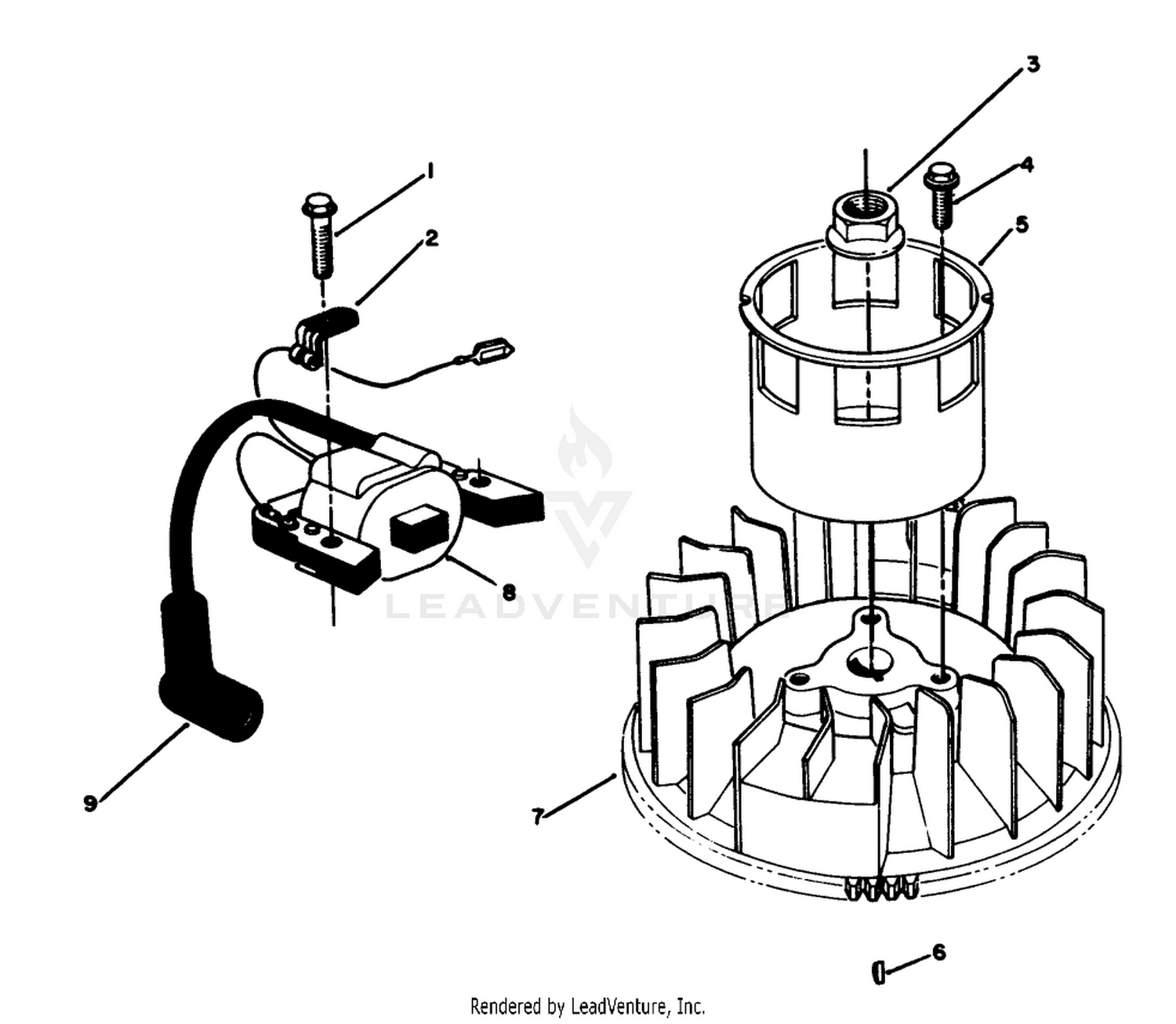 Magneto  Flywheel Assembly (model No. Vmh7)