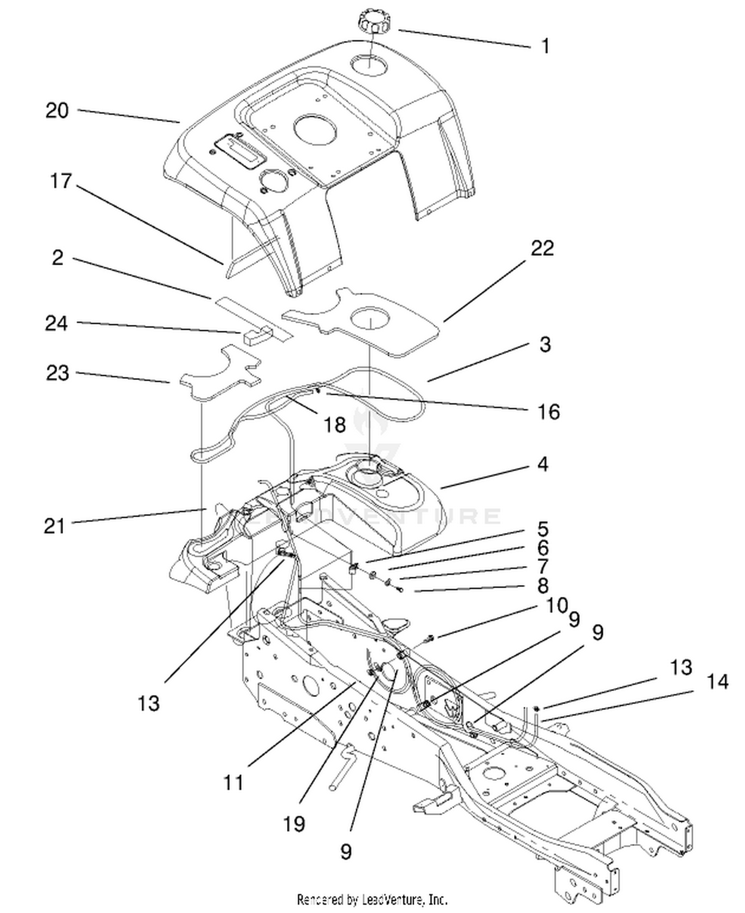 Fender  Fuel System Assembly