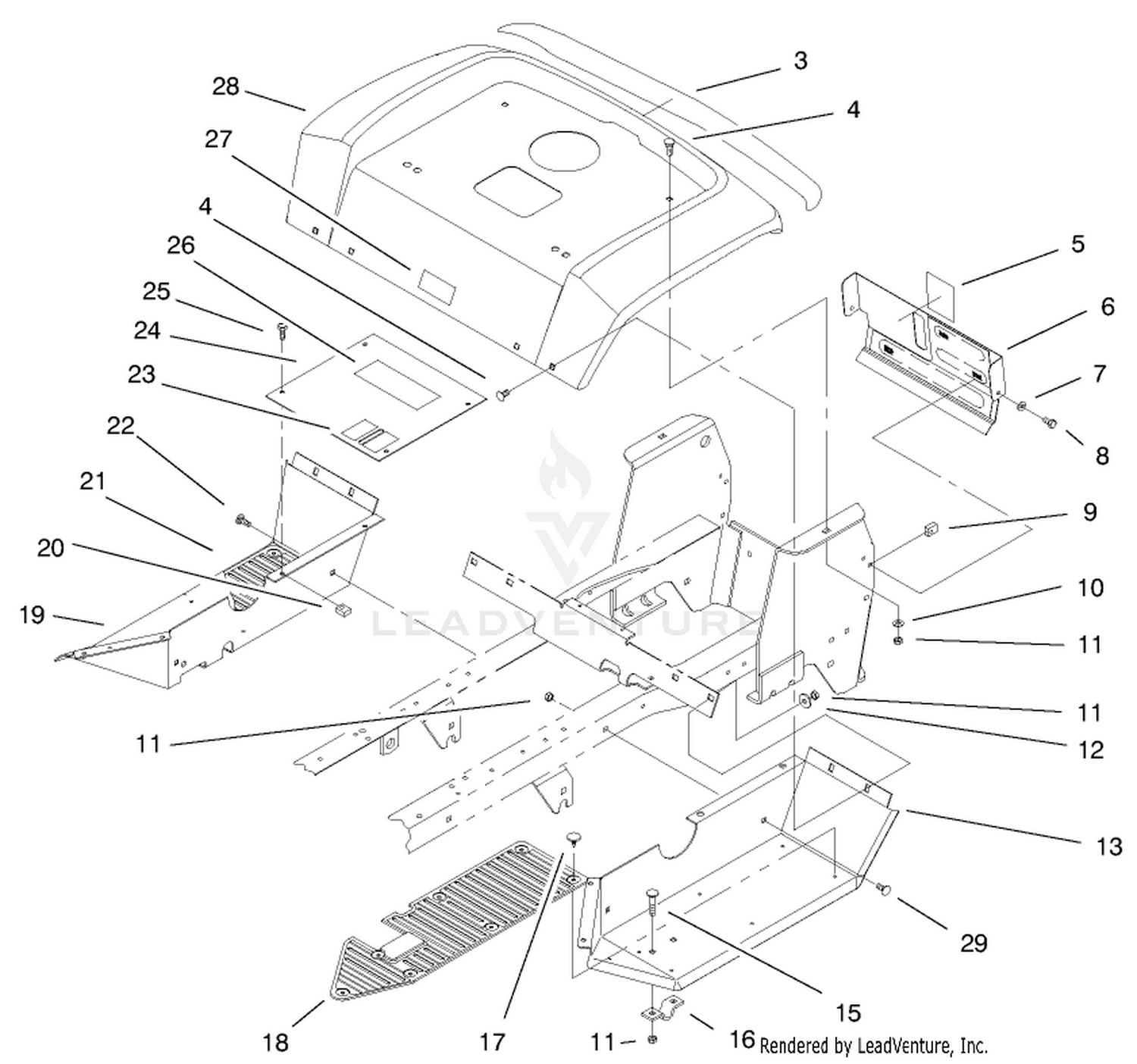 Fender  Footrests Assembly