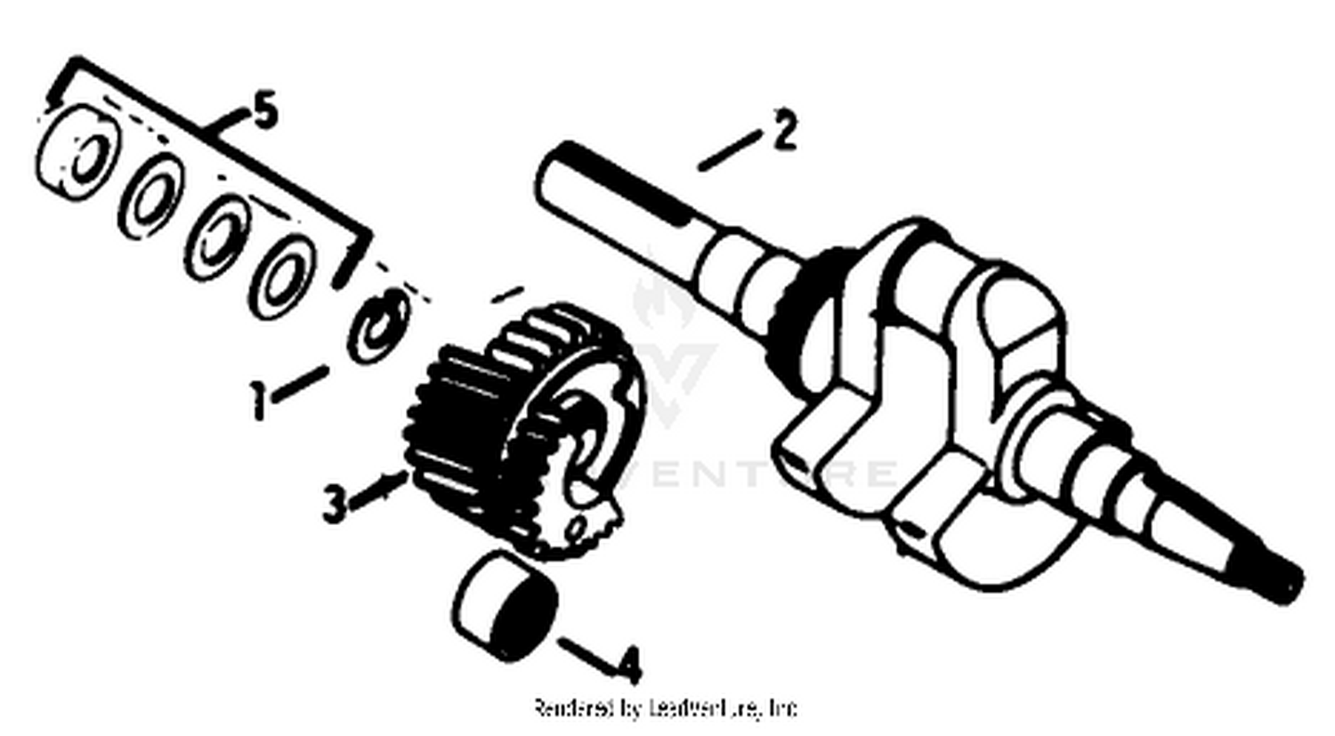 Crankshaft-Engine Assembly-Kohler Model K-321s Spec. No. 60407