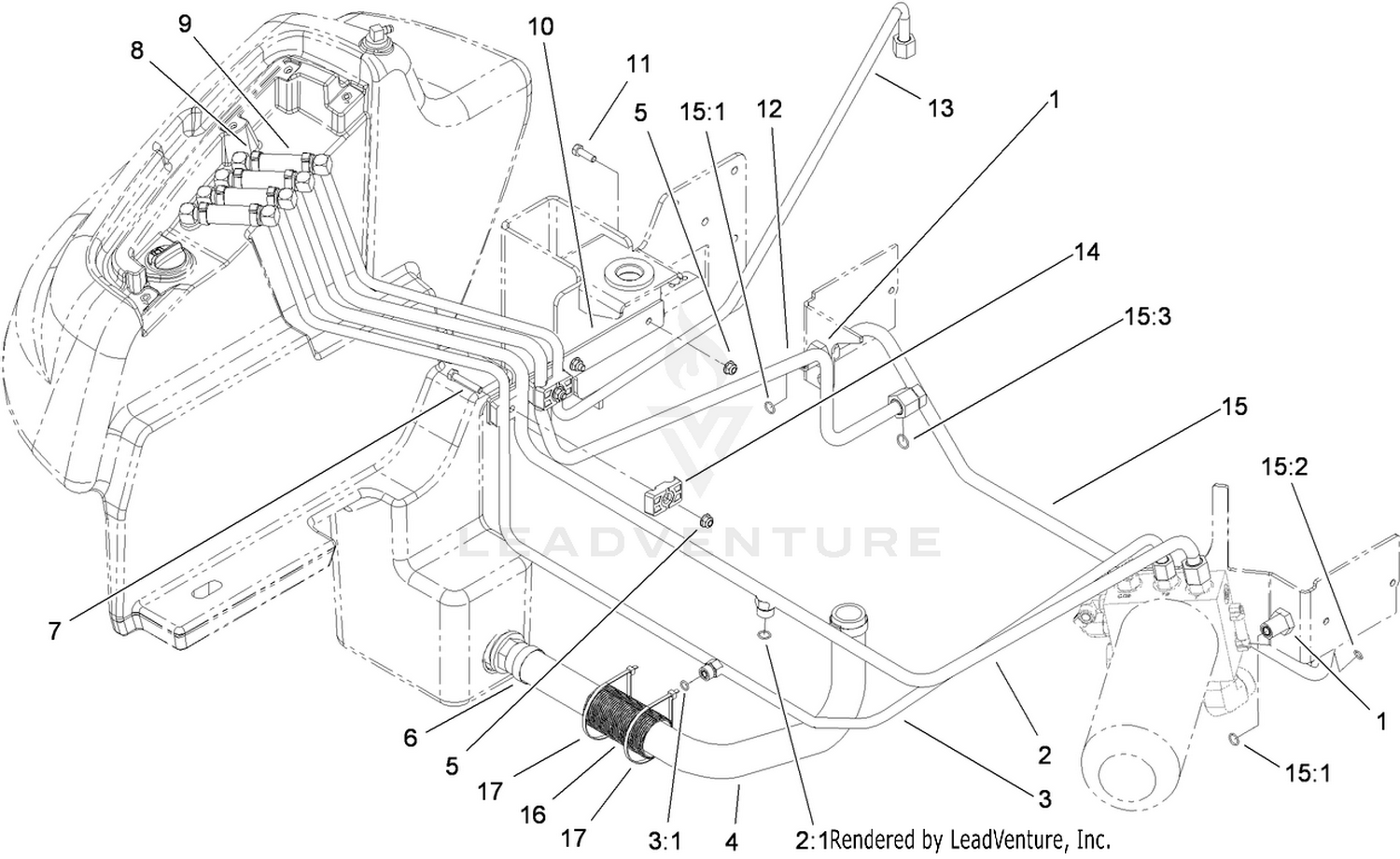 Hydraulic Tank Plumbing Assembly