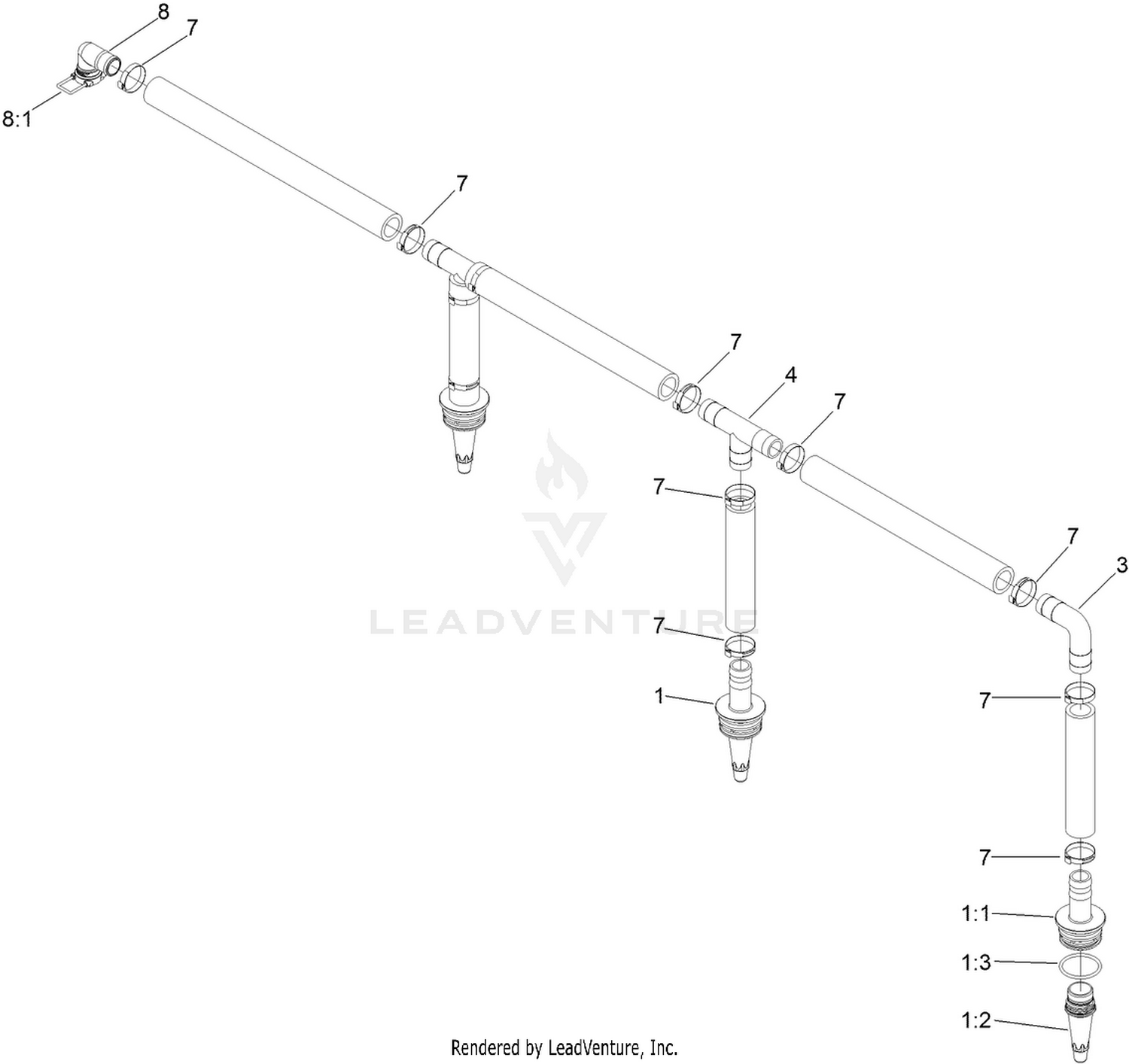 Agitation Hose Assembly No. 132-4320