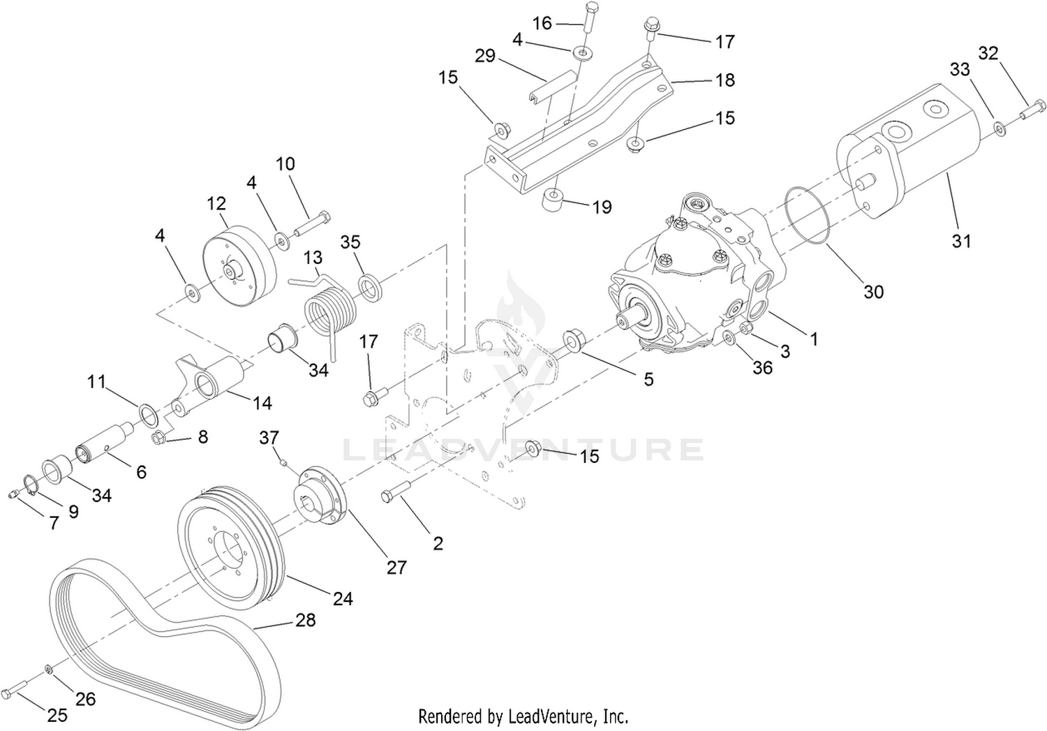 Gear Pump and Piston Pump Assembly