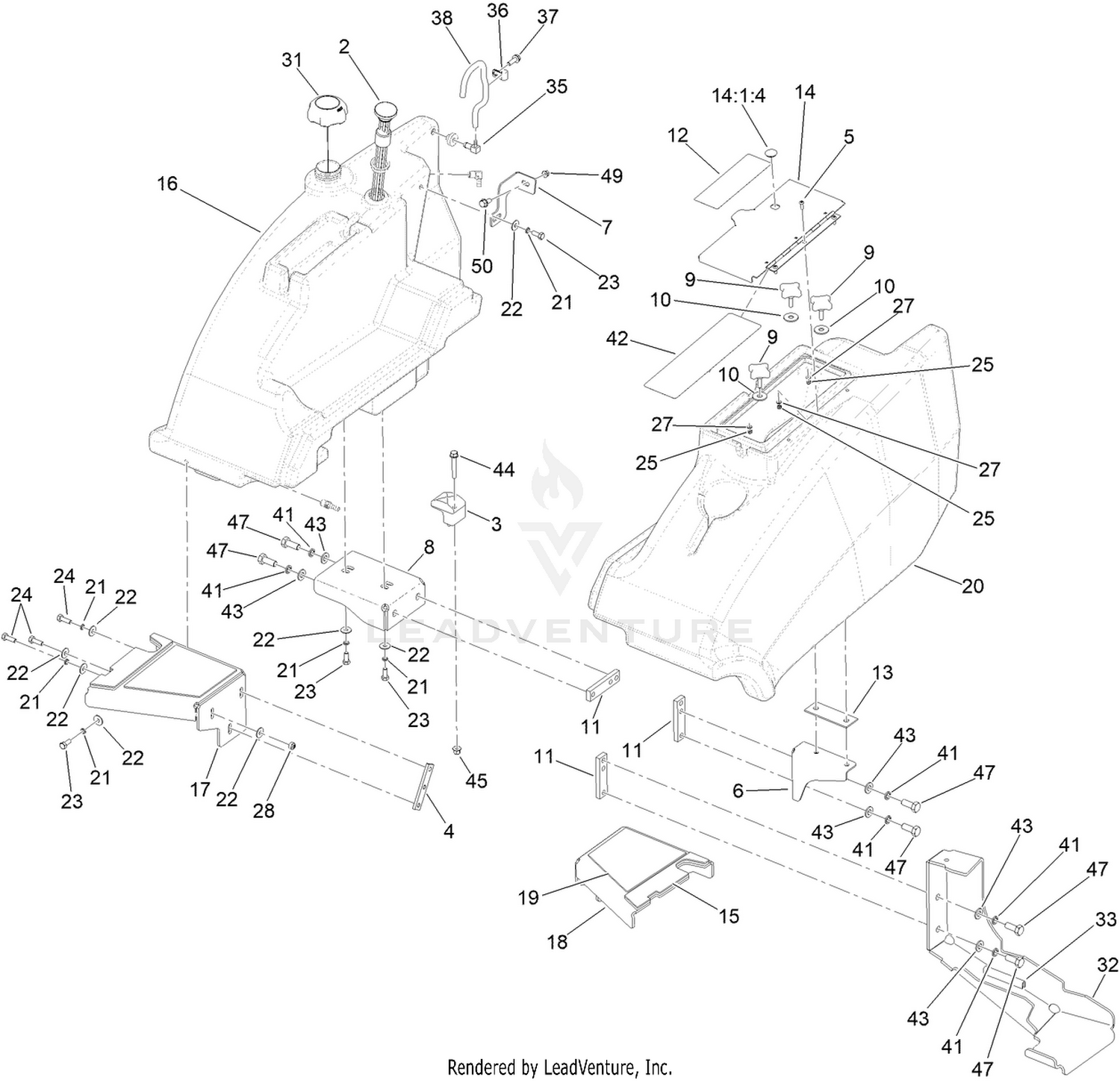 Fuel Tank and Storage Pod Assembly
