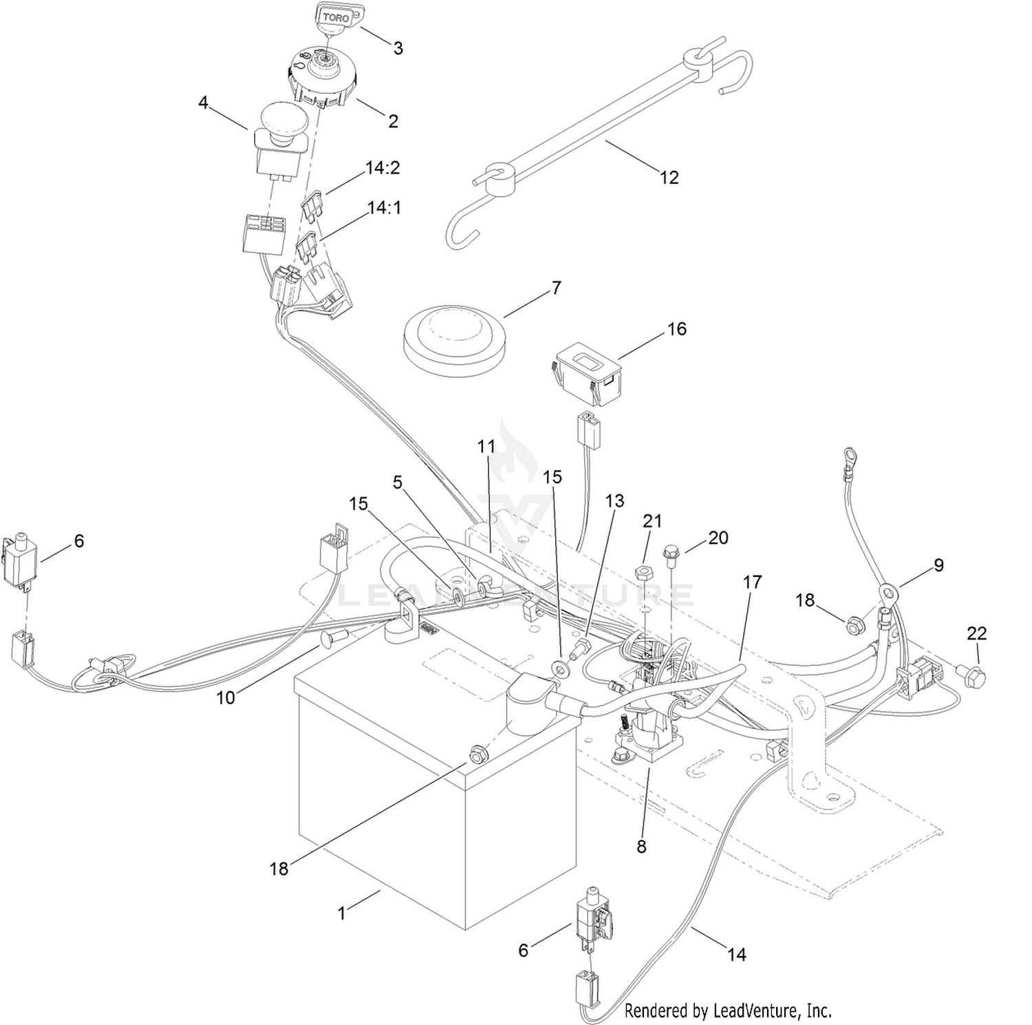 Battery and Electrical Assembly