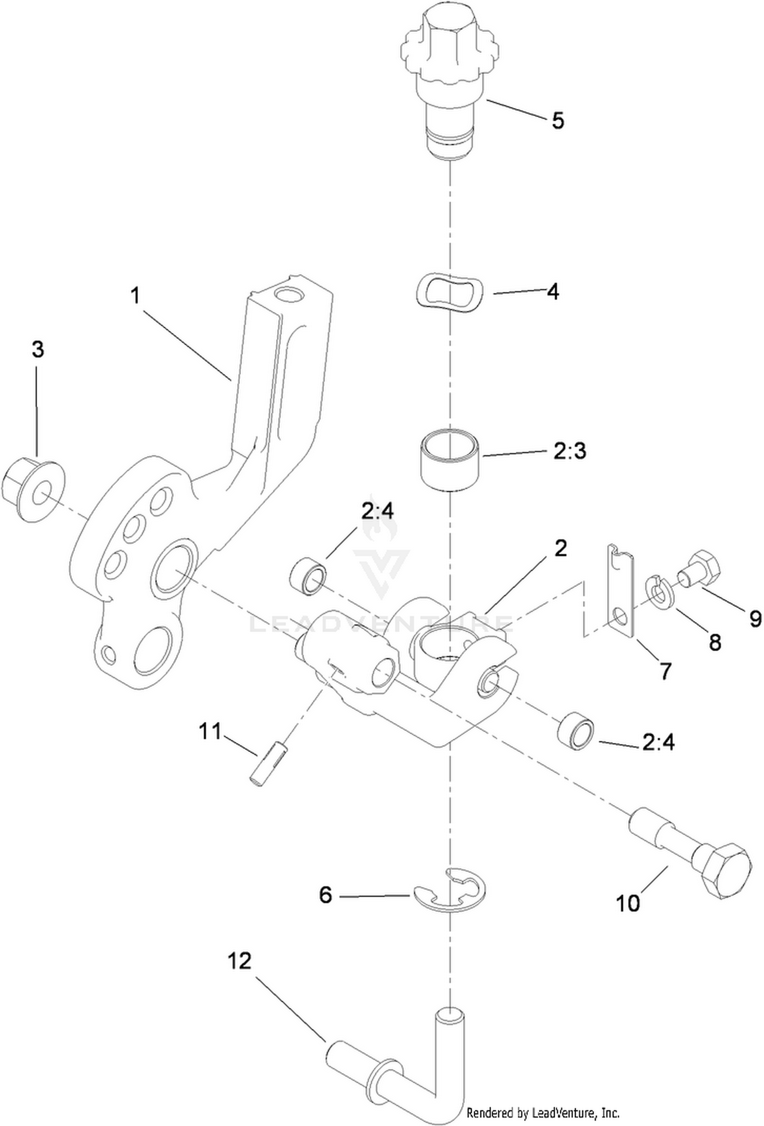 Left Hand Groomer Arm Assembly