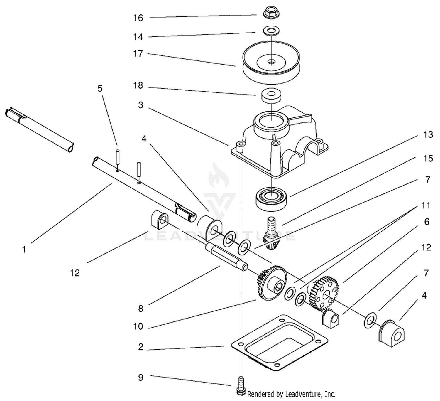 Gear Case Assembly No. 99-6466