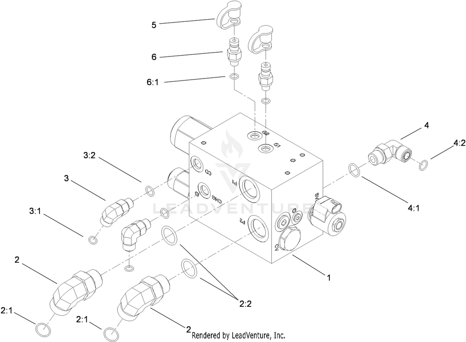 4 Wheel Drive Hydraulic Manifold Assembly