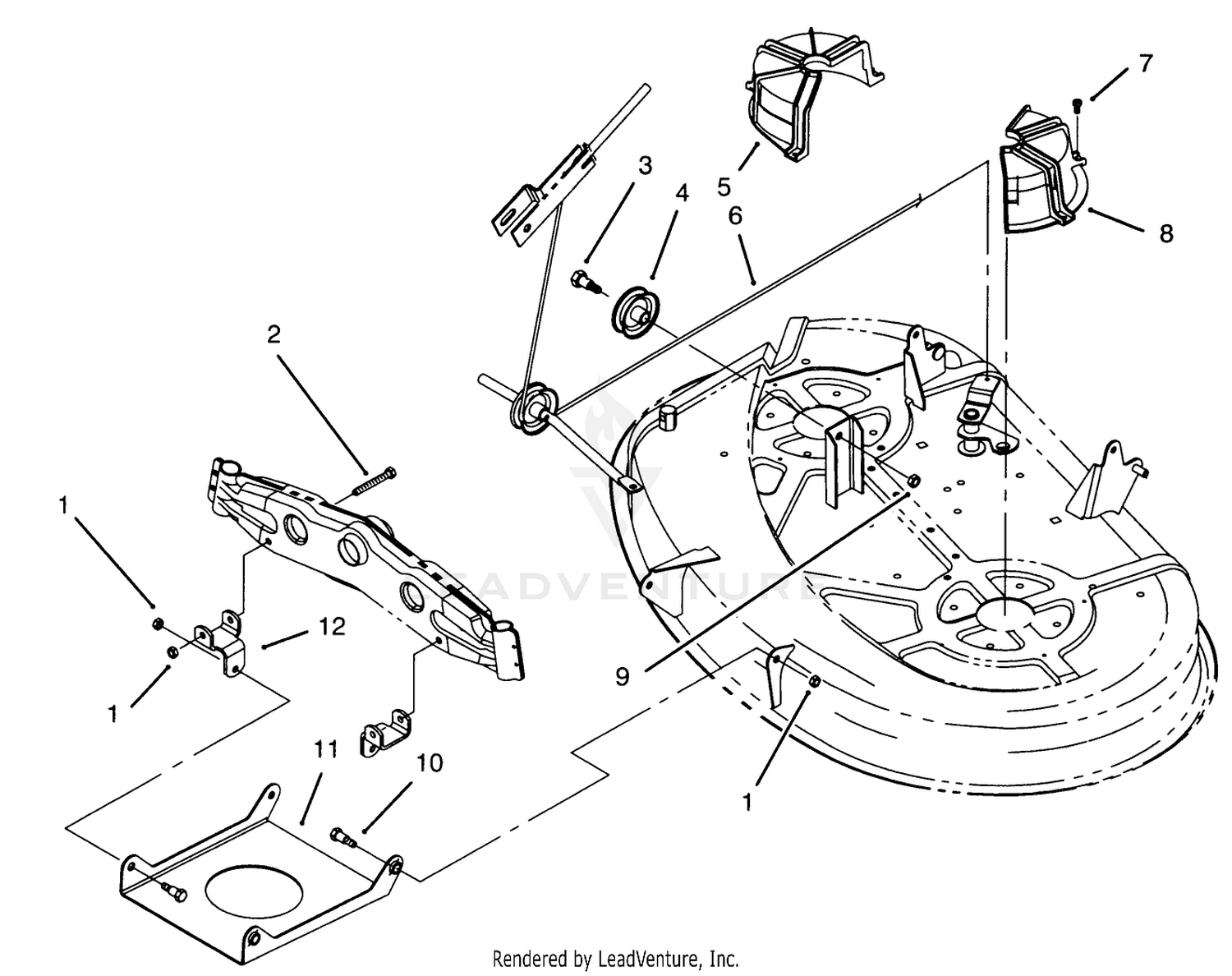 Cable  Cover Assembly (38" Cutting Unit)