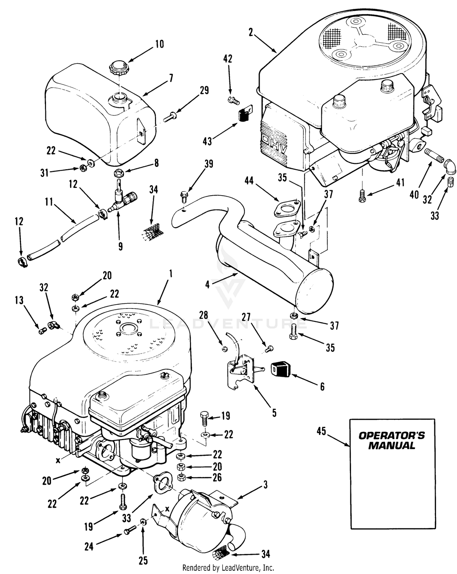 Engine Fuel  Exhaust Assembly