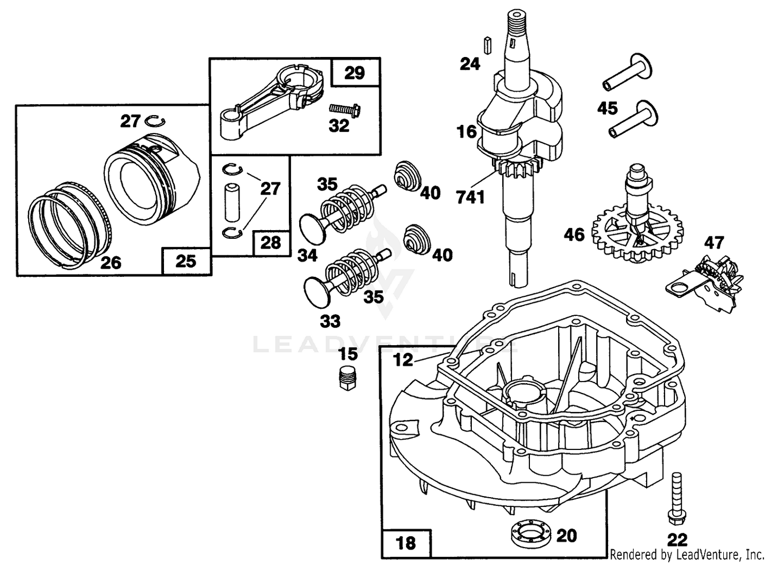 Engine Briggs  Stratton Model 122702-3188-01 2