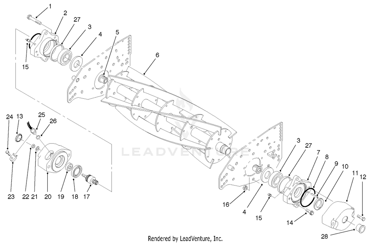 Reel  Bearing Housing Assembly