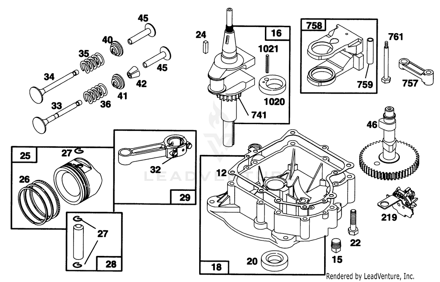 Engine Briggs  Stratton Model 28b707-0126-01 2