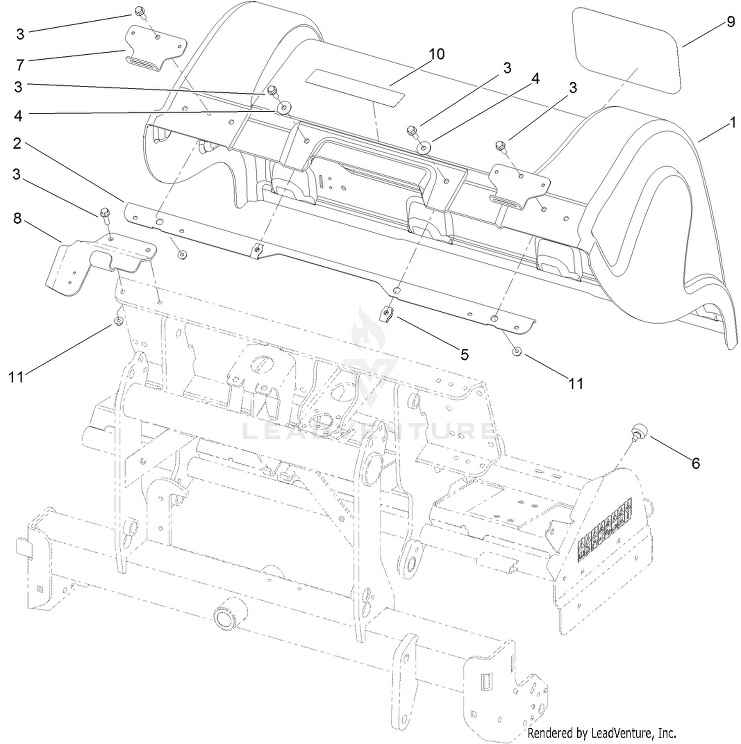 Left Hand Rear Cover Assembly