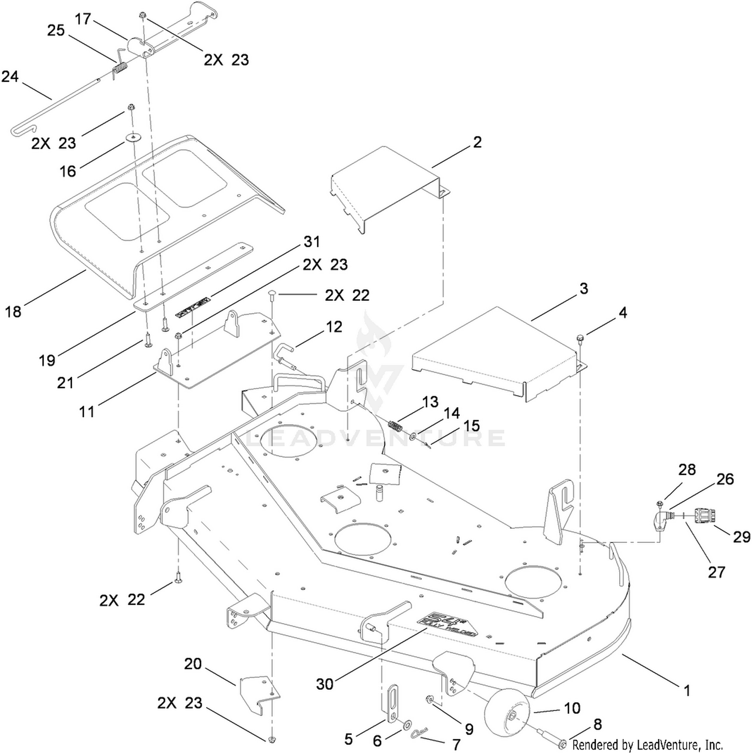 54 Inch Deck Assembly