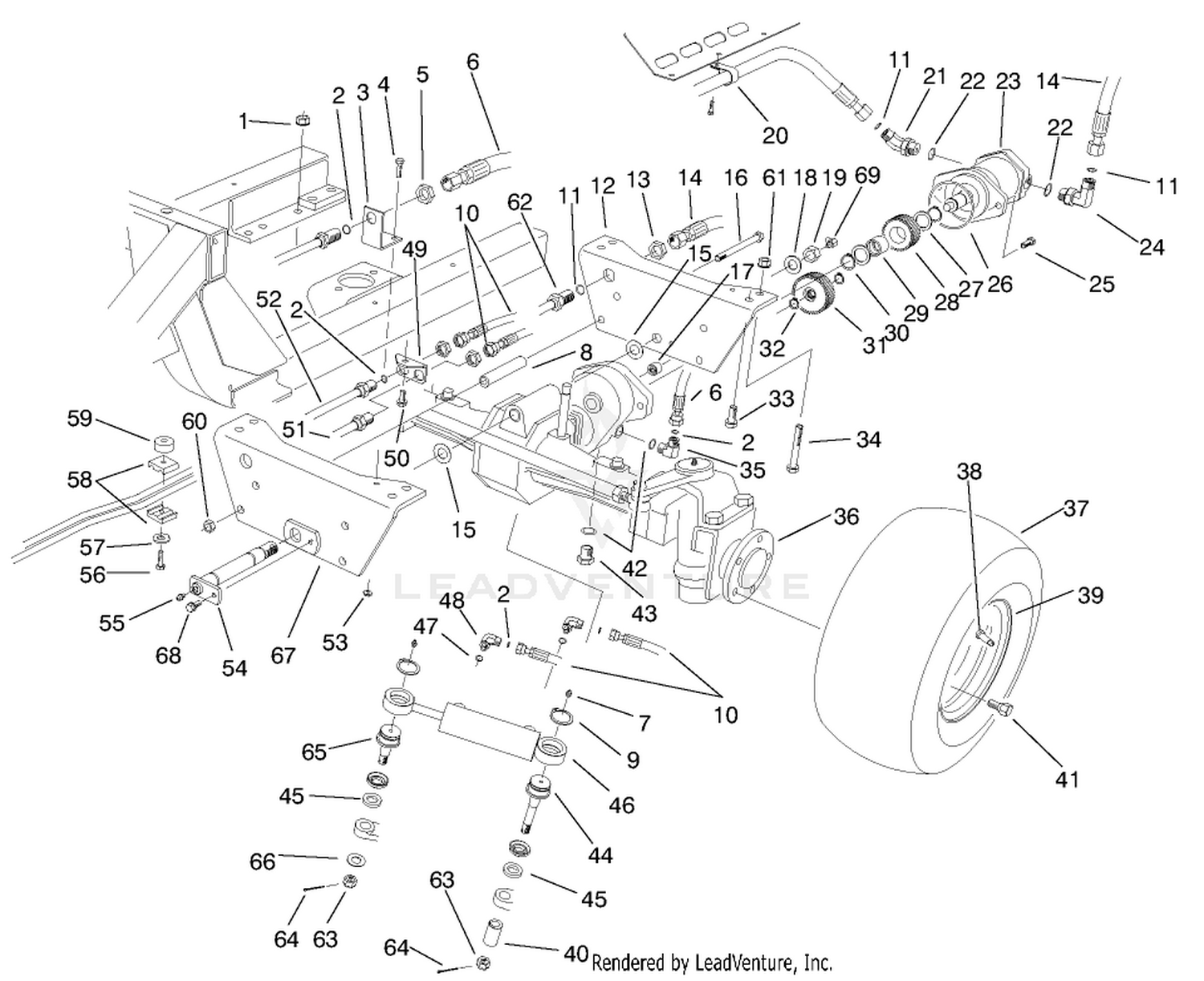 Rear Axle Assembly (model No. 30455 Only)