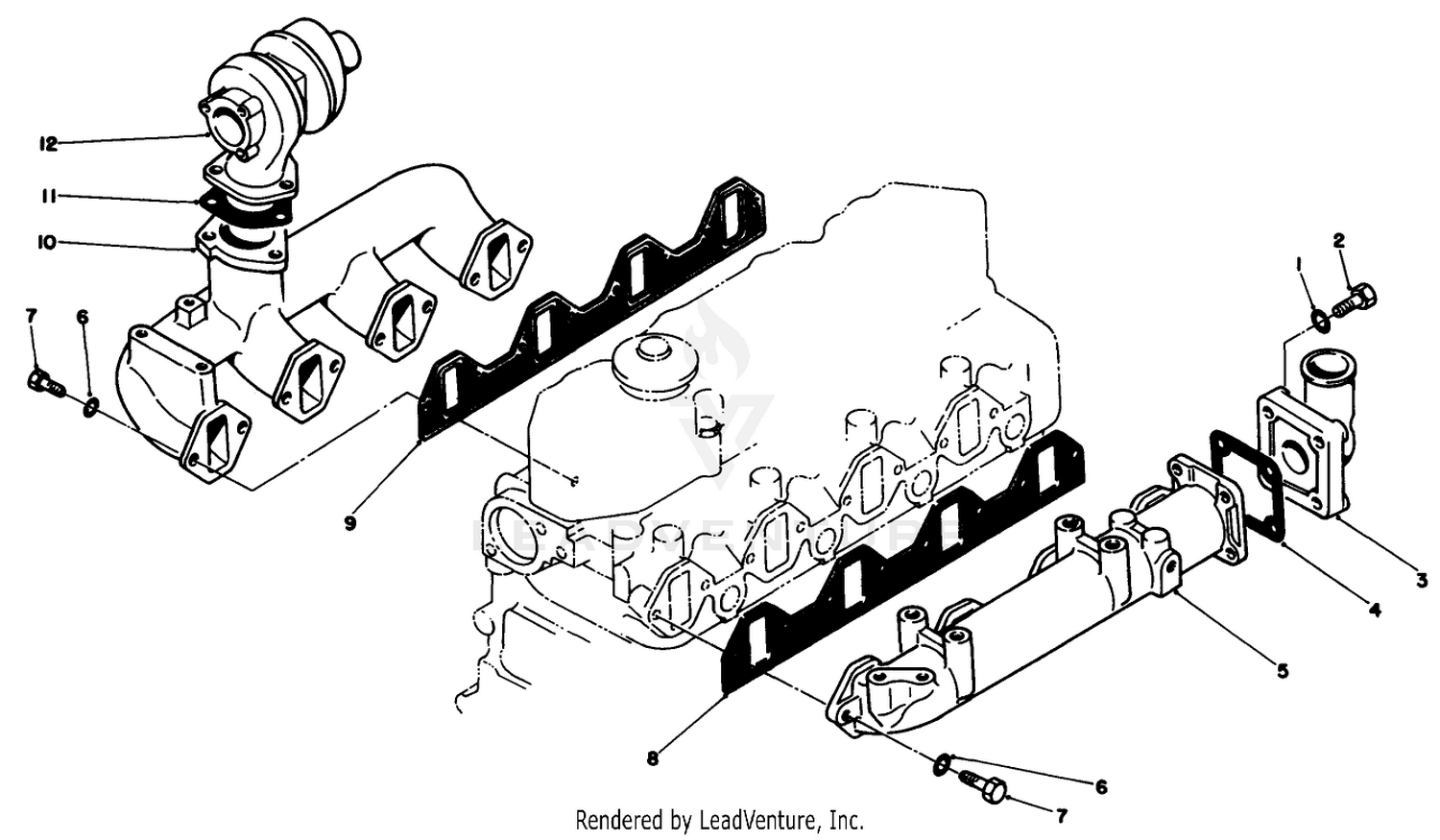 Intake  Exhaust Manifold Assembly
