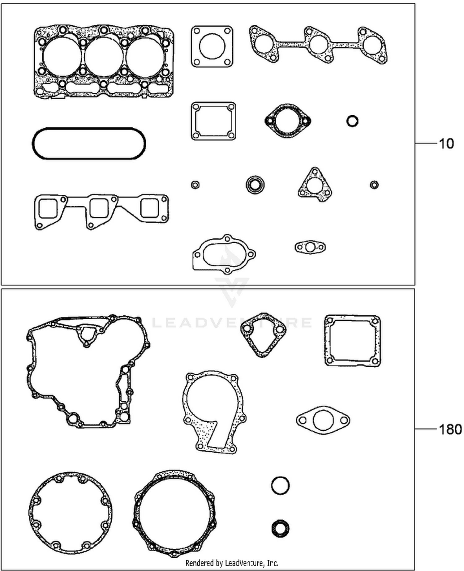 Upper and Lower Engine Gasket Kits