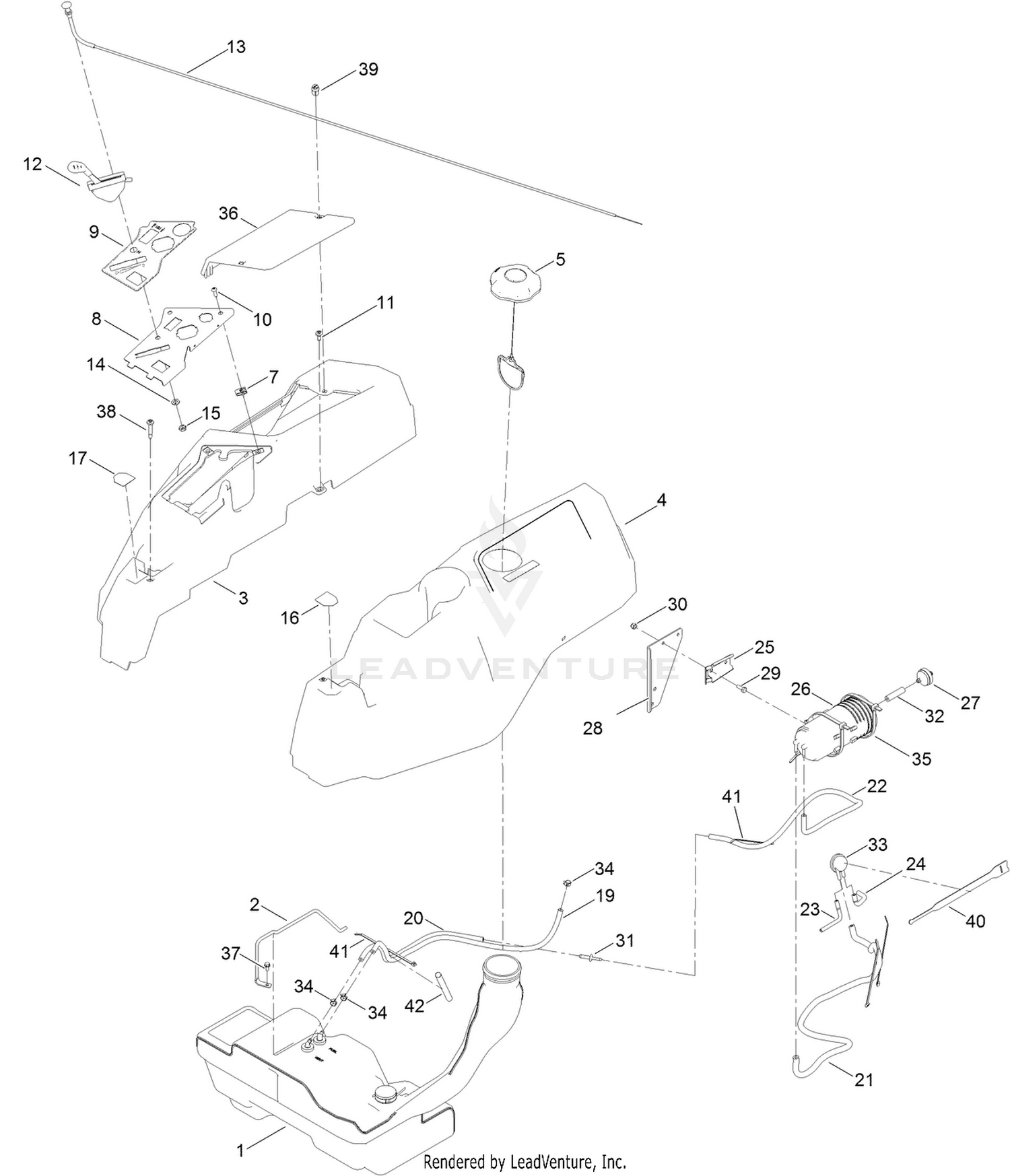 Body Styling and Fuel Tank Assembly