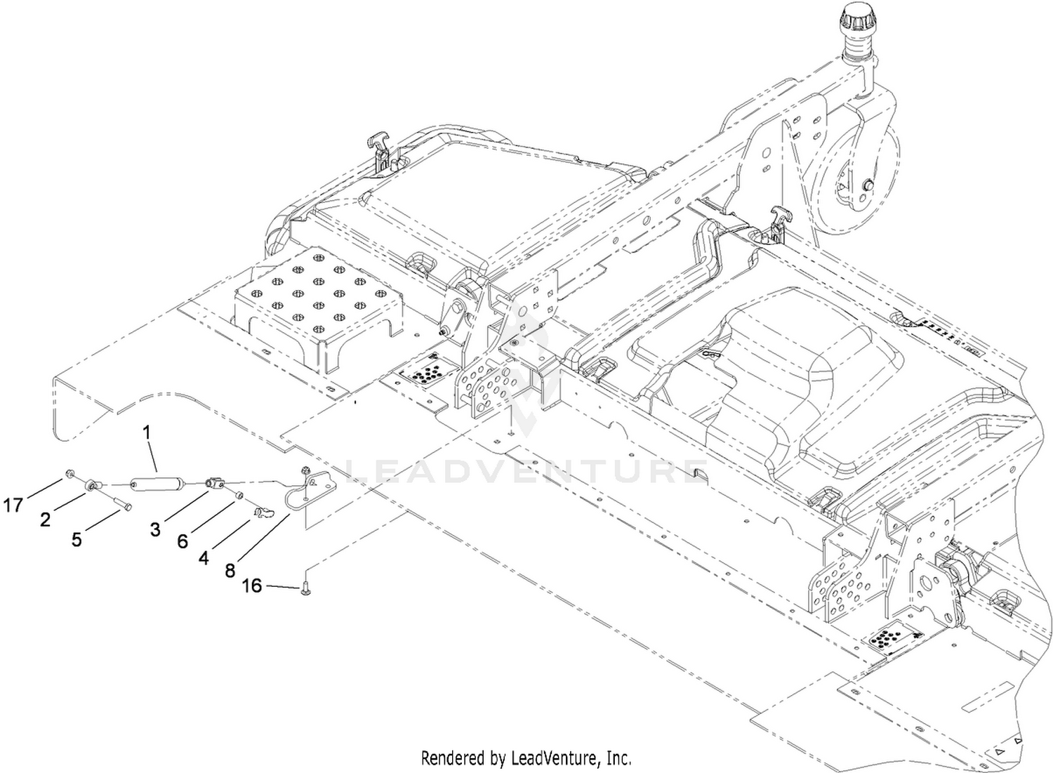 Center Deck  Transport Damper Assembly