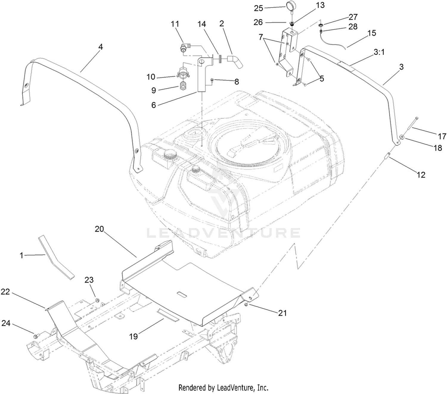 Tank and Saddle Assembly