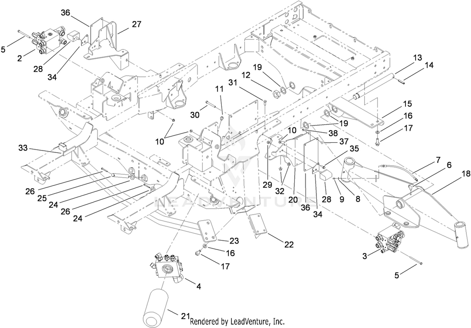 Frame and Rear Axle Assembly