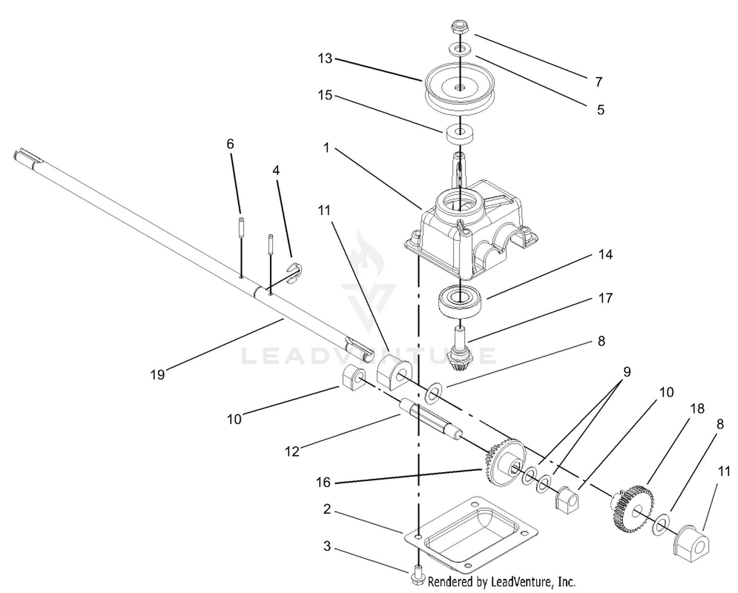 Gear Case Assembly No. 104-7674