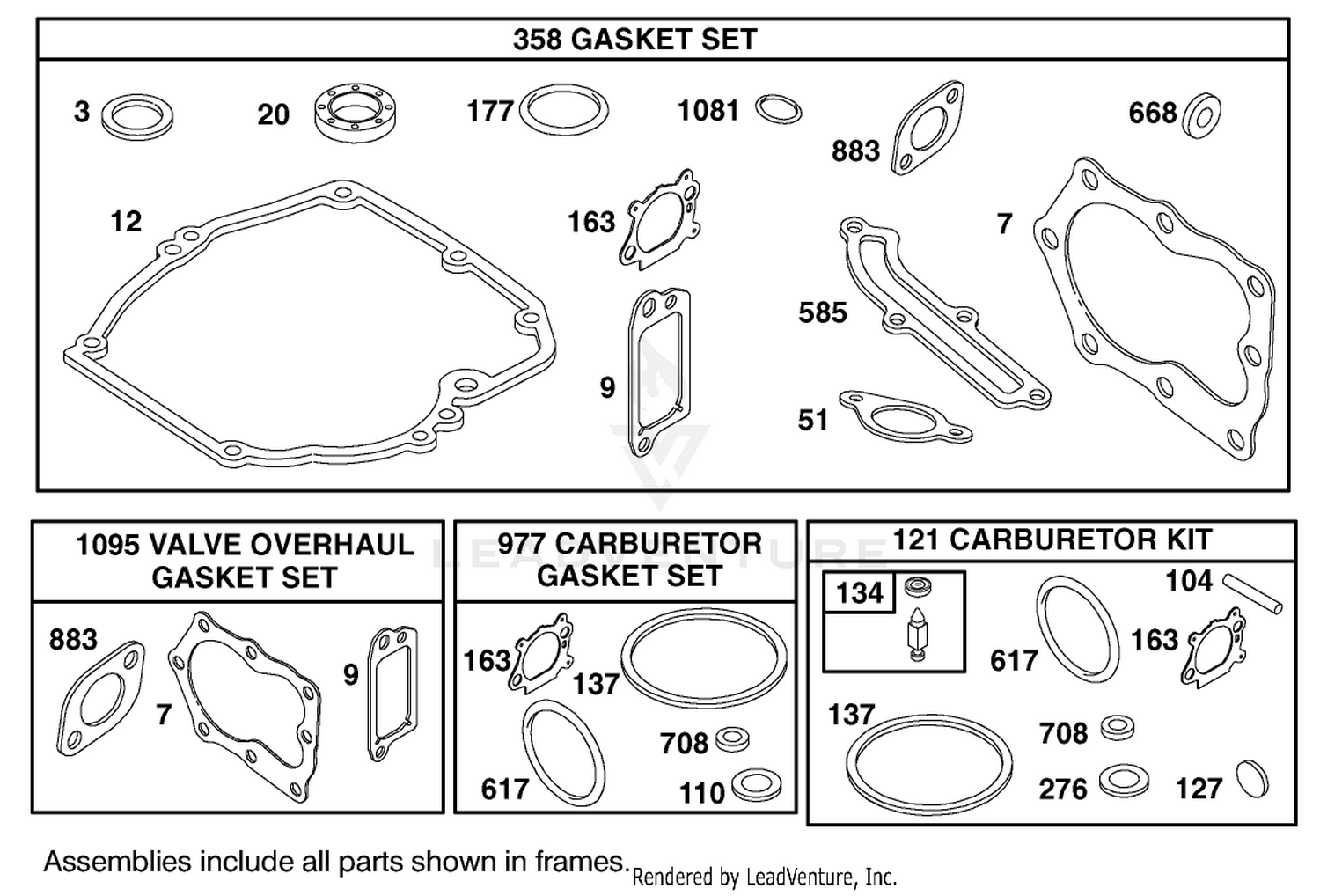 Gasket Assembly  Briggs And Stratton Model 12h807-1775-E1