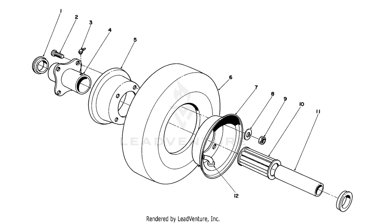 Pneumatic Caster Wheel Assembly (optional)