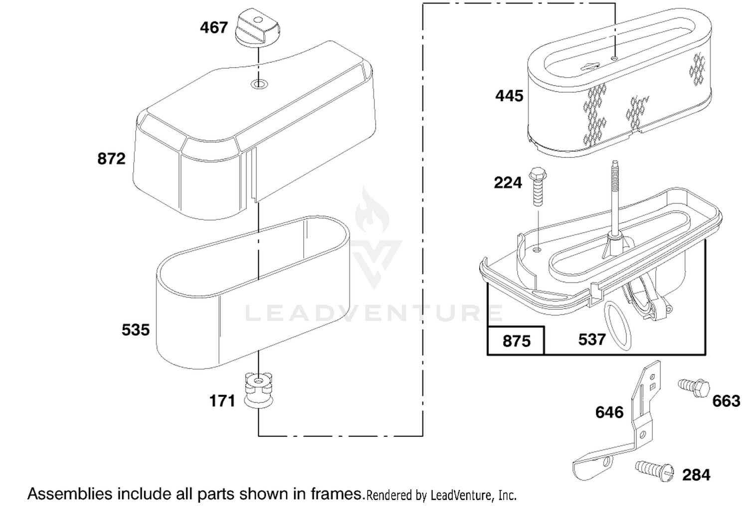 Engine Briggs  Stratton Model 283707-0156-01 4
