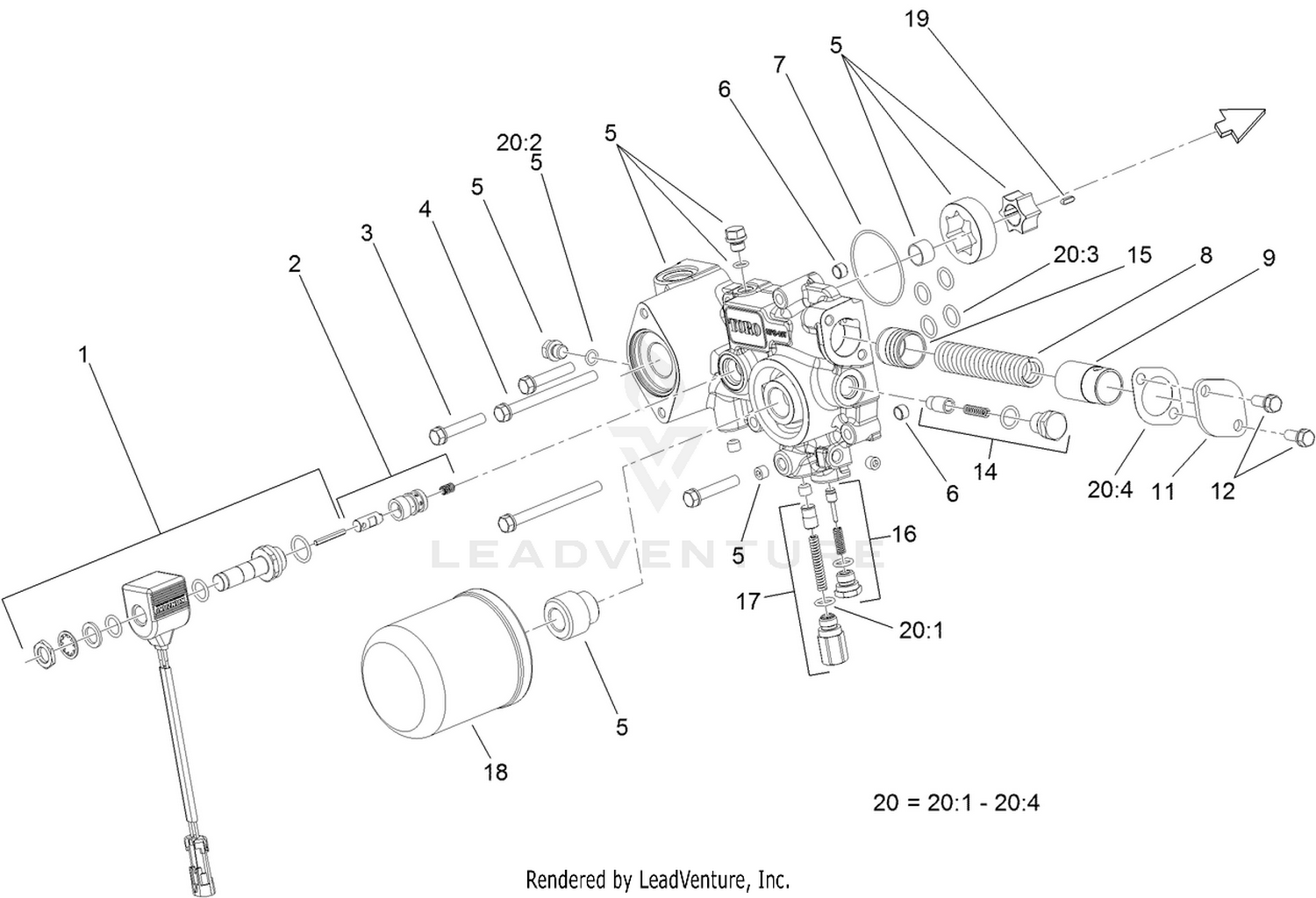 Charge Pump Housing Assembly  Transmission Assembly No. 120-9140