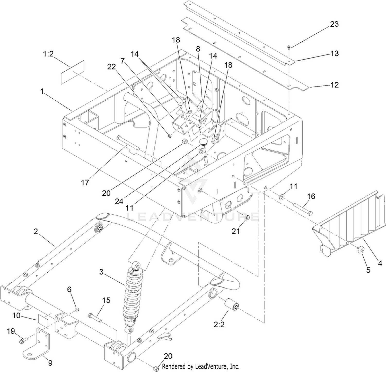 Rear Frame and Suspension Assembly