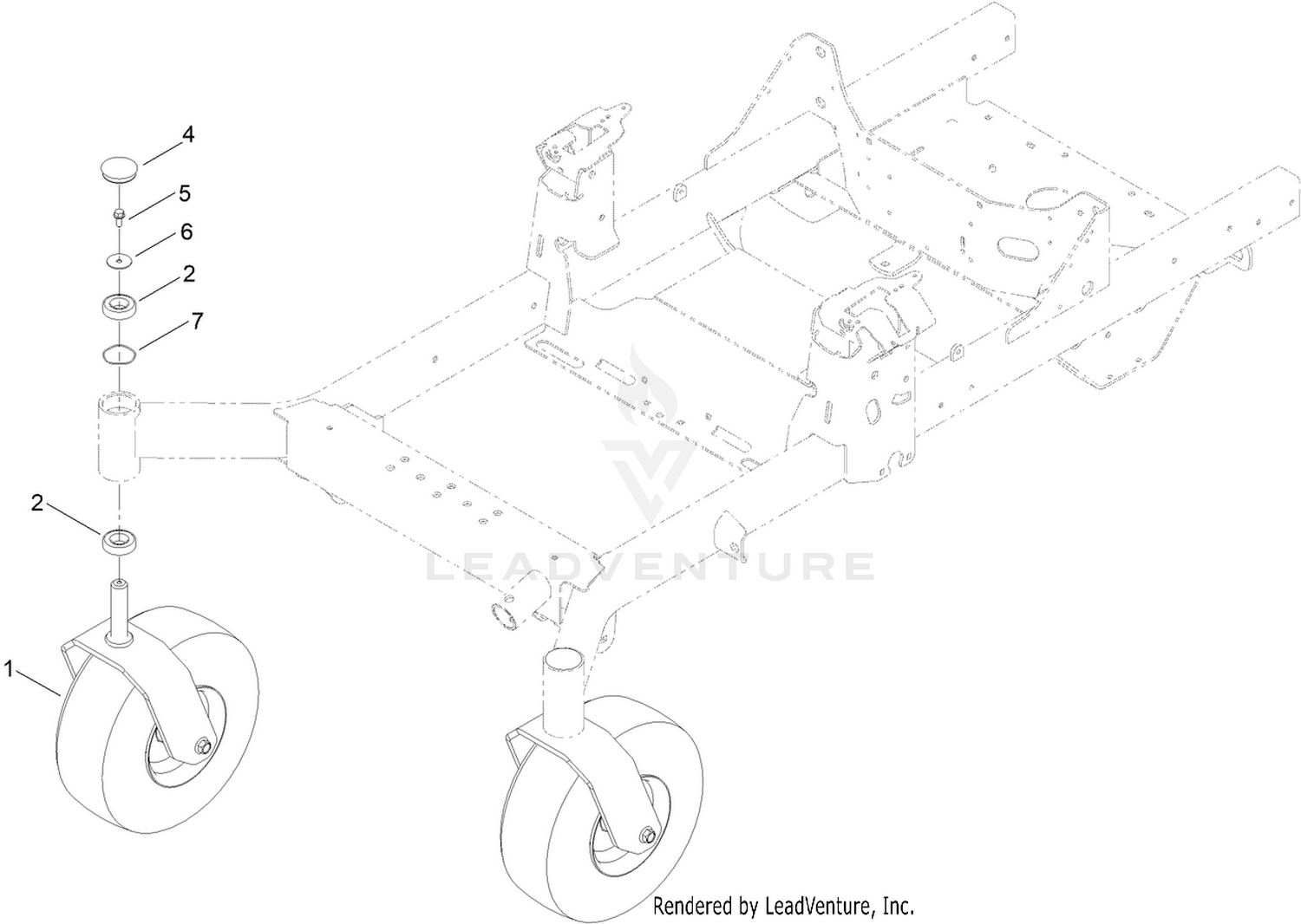 Front Caster Wheel Assembly